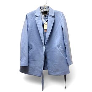 Banana Republic Melton Mario Bellucci Italian Wool Lined  Wrap Coat P XS *READ*